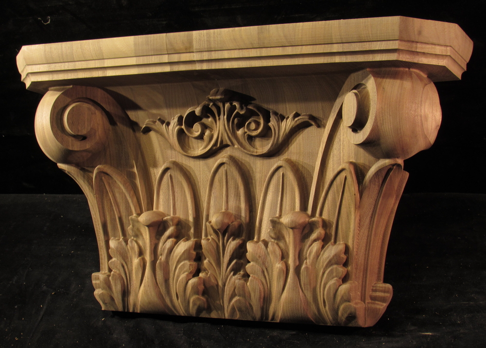 Capital - Corinthian Square Base 4 - Full or Split Half