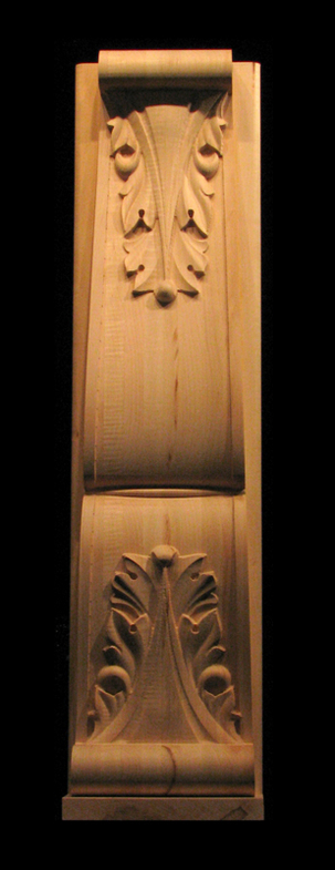 Pilaster, Island Corner - Double Acanthus w Backing