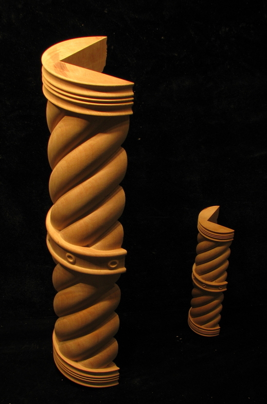 Spiral 3/4 Column set. | Columns, Legs, Capitals,  Newel Posts and Balusters