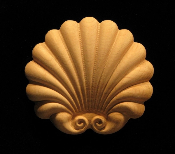 Onlay - Jubilee Shell Carved Wood