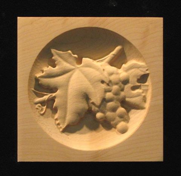 Image Corner Block - Wine Grapes - Round Inset