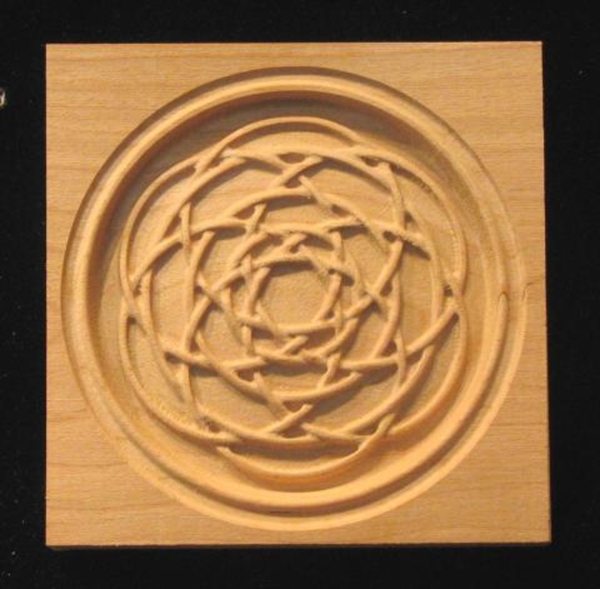Block - Celtic Ball Weave carved wood