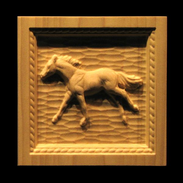 Image Corner Block - Running Horse and Rope border