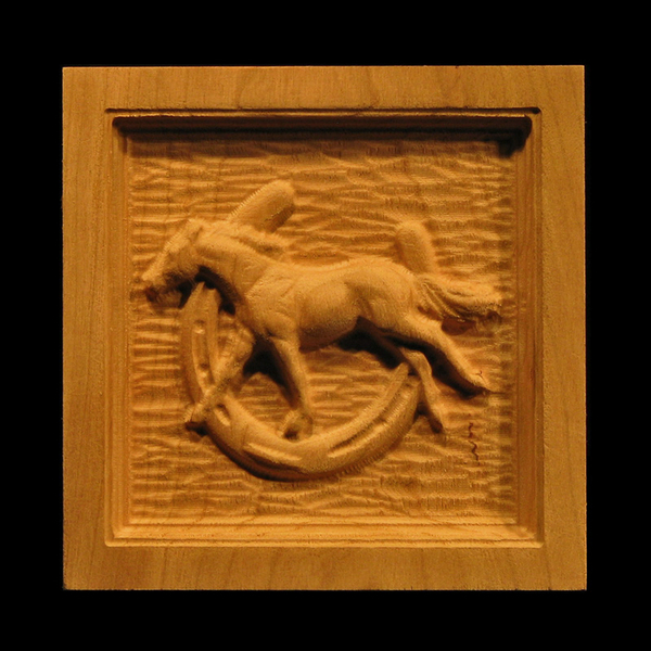 Image Corner Block - Horse and Horseshoe