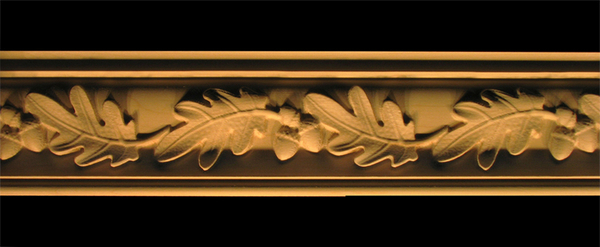 Crown Moulding - Acorns and Oak Leaves Wood Carved