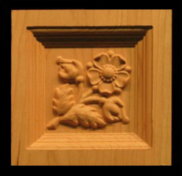 Image Carved Flower Corner Block - MA.