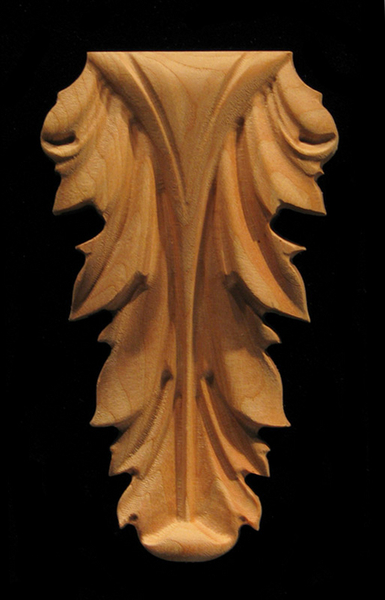 Onlay - Acanthus Leaf Carved Wood