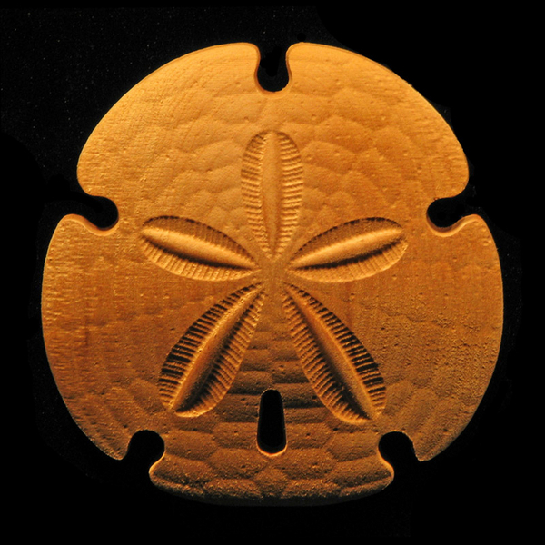 Onlay - Sand Dollar Carved Wood