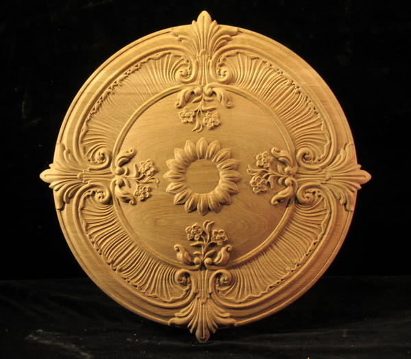 Image Medallion - Acanthus and Flowers