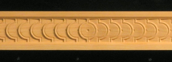 Frieze- Stacked Coins Decorative Carved Wood Molding