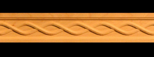Frieze - Simple Rope Weave Decorative Carved Wood Molding