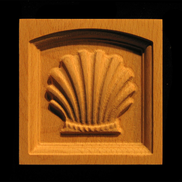 Block - Classic Shell carved wood