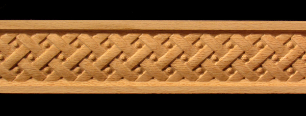 Frieze - Weave Pattern w Bolts Decorative Carved Wood Molding