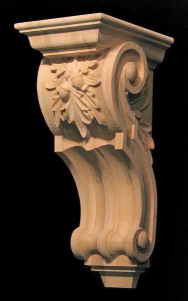 Image Corbel - Old World Oak Leaves -  5W x 12L x 6D