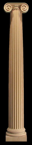 Carved Wood Column - Ionic