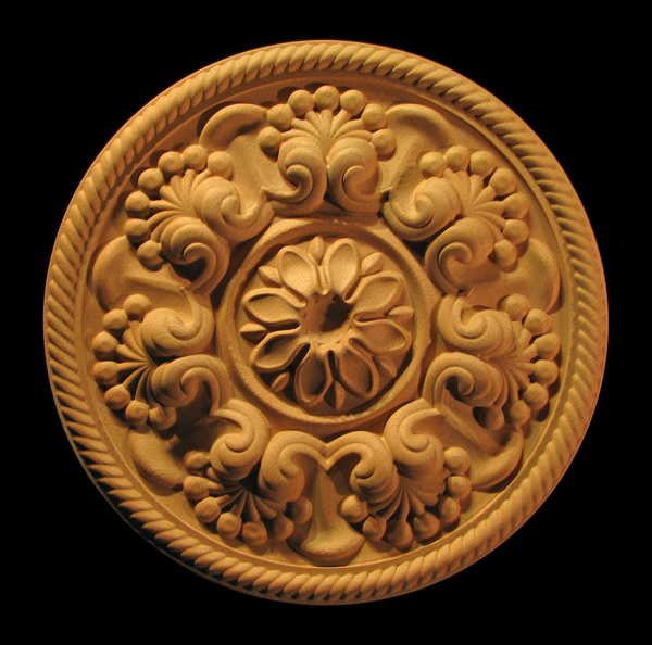 Carved Wood Medallion - Orleans carved wood