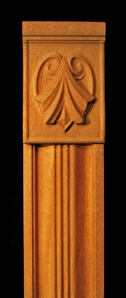 Pilaster - Antigua Capital and Base Carved Wood