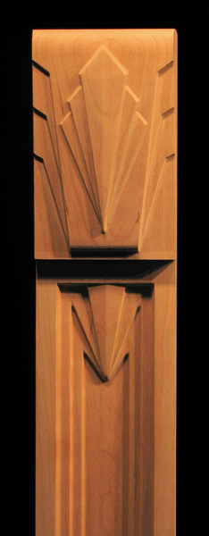 Pilaster - Empire Deco Carved Wood