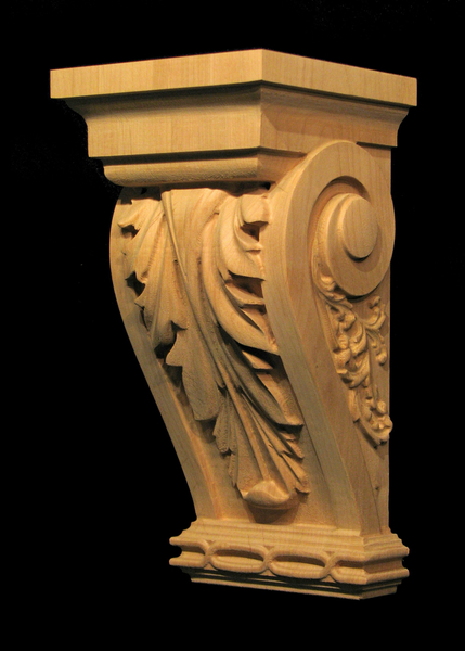 Corbel - Large Acanthus Carved Wood