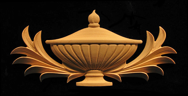 Onlay - Classic Urn Carved Wood