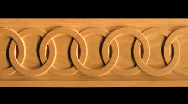 Frieze - Linked Rings Decorative Carved Wood Molding