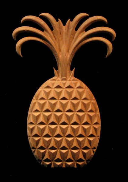 Onlay - Plantation Pineapple Carved Wood