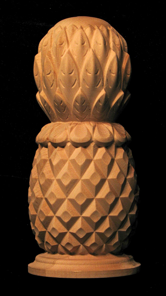 Finial - Classic Pineapple Carved Wood