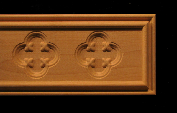 Molding - Gothic Quatrefoil Decorative Carved Wood Molding
