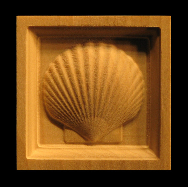 Block - Classic Shell carved wood