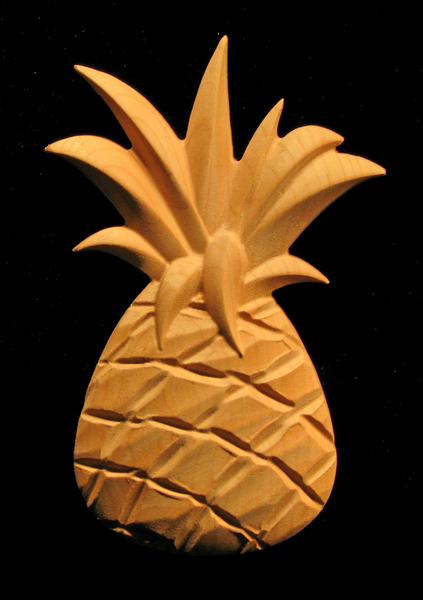 Onlay - Kona Pineapple Carved Wood