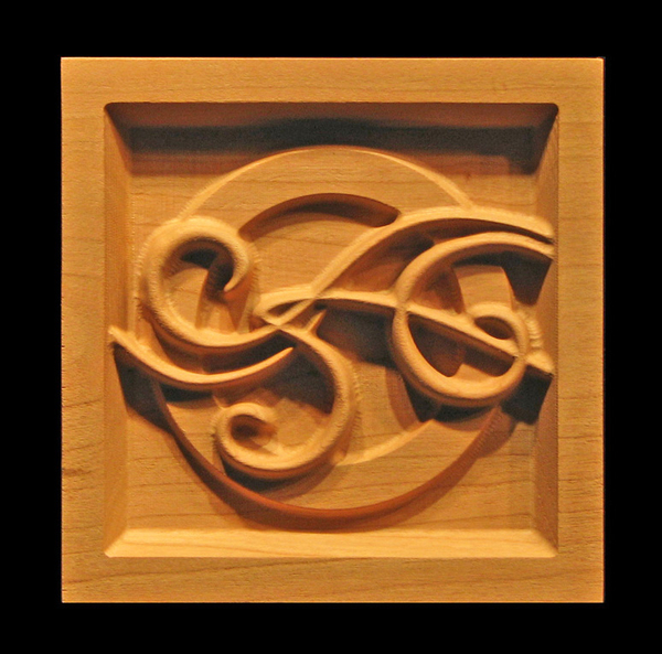 Block - Four Carved Acanthus Leaves carved wood