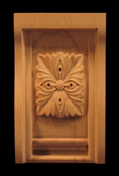 Capital - Four Leaves | Flat-Back Decorative Wood Capitals