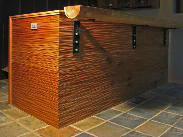 Bar front using TG-3D decorative paneling. | Kitchen Islands and Bars