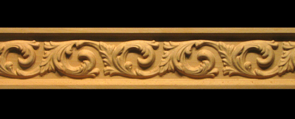 Frieze - Acanthus Flourish Decorative Carved Wood Molding