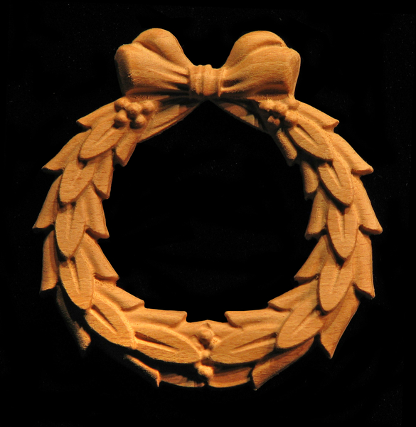 Image Onlay - Laurel Wreath with Bow