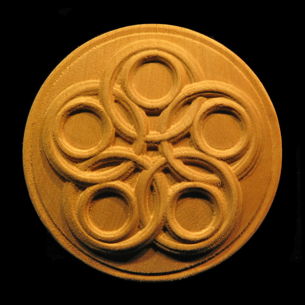 Rosette - Fan Swirl carved wood