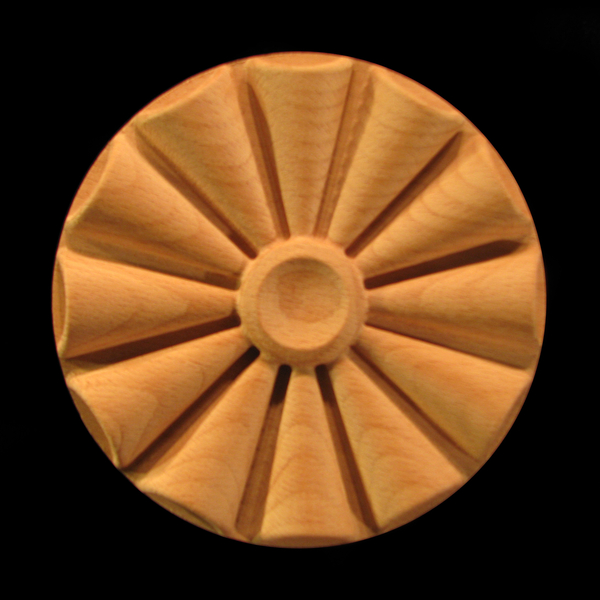 Rosette - Fan #2 carved wood