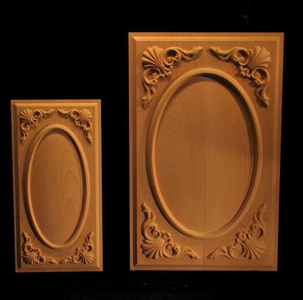 Image Carved Door Panels - Ovals and Shells