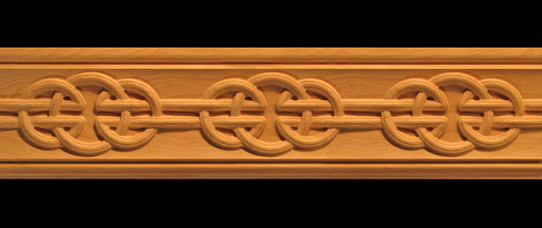 Moulding - Celtic Round Knot Carved Wood