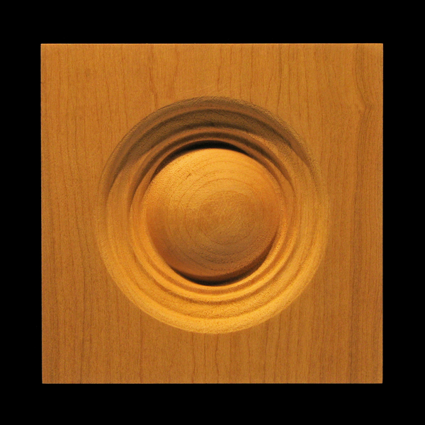Block - Bullseye #11 Carved Wood Rosette