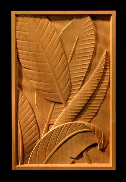 Leaves of Paradise Carved Panel
