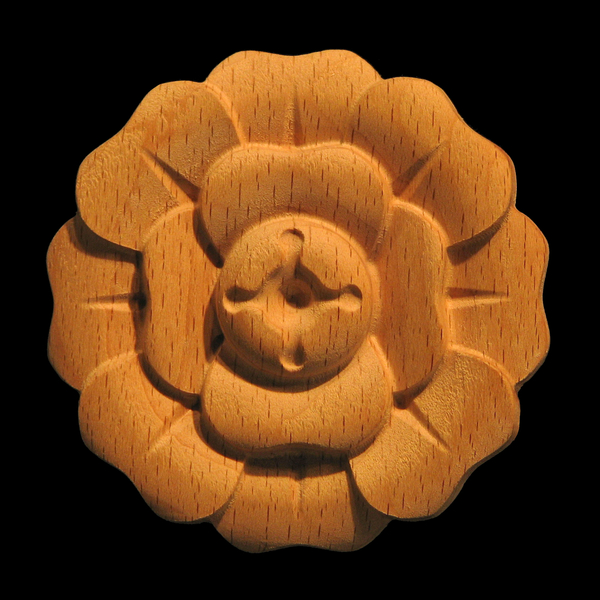 Rosette -Classic Flower Carved Wood