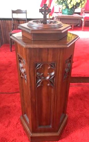 Image Baptismal Font with Gothic Features