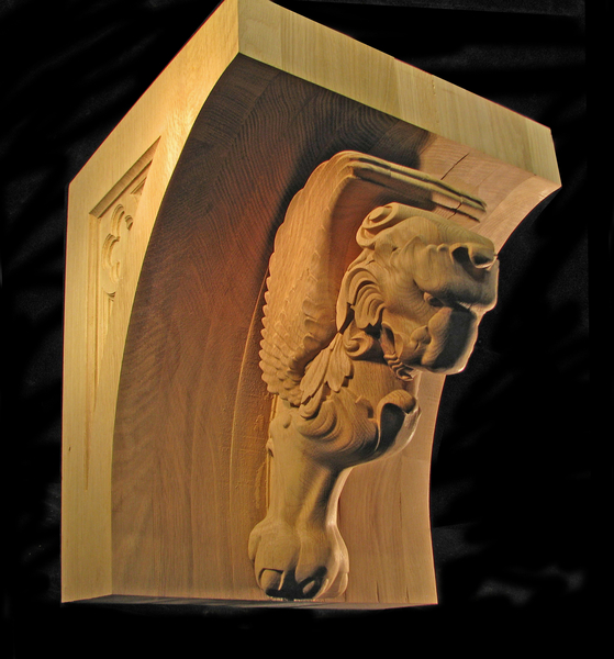 Image Winged Lion Corbel - 16 x 16 x 19