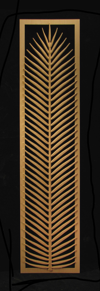 Contemporary Palm Frond Panel | Custom Carved Panels