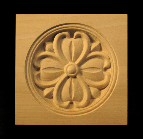 Corner Block - Dogwood Rosette