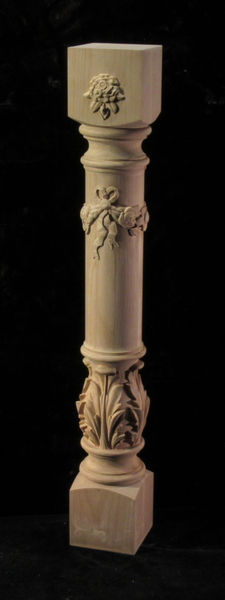 Image Rose Post with Acanthus Base
