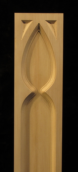 Pilaster - Gothic Quatrefoil with Pierced Arch