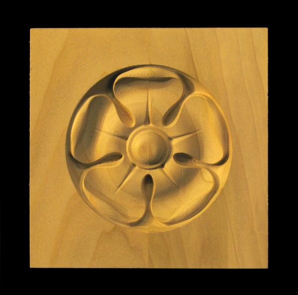 Image Corner Block - Classic 5 Petal Flower - Round Inset