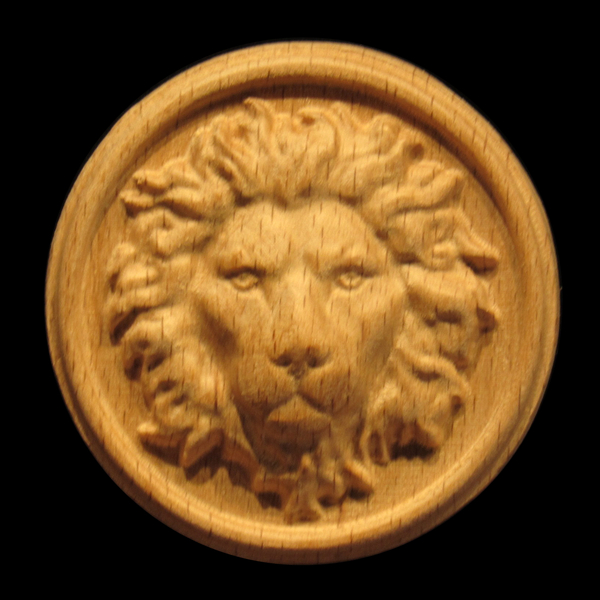Rosette - Carved Regal Lion